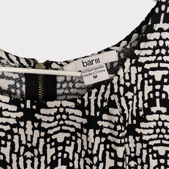 Women's Sleeveless Bar III Black & White Sheath Pencil Dress Size M - Picture 5 of 6